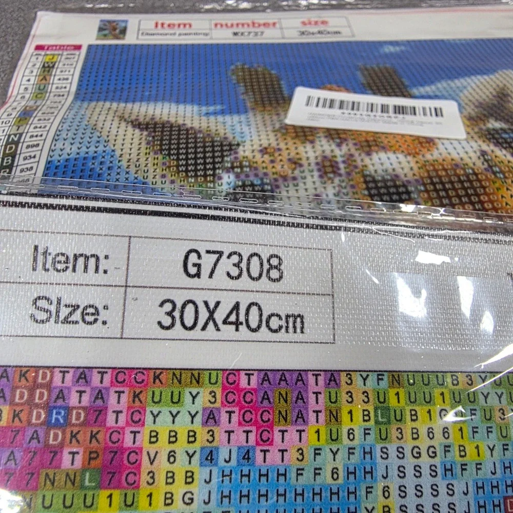 Diamond Art Kit 2pc Bundle 30x40cm Multicolor New Giraffe & Cow DIY‎